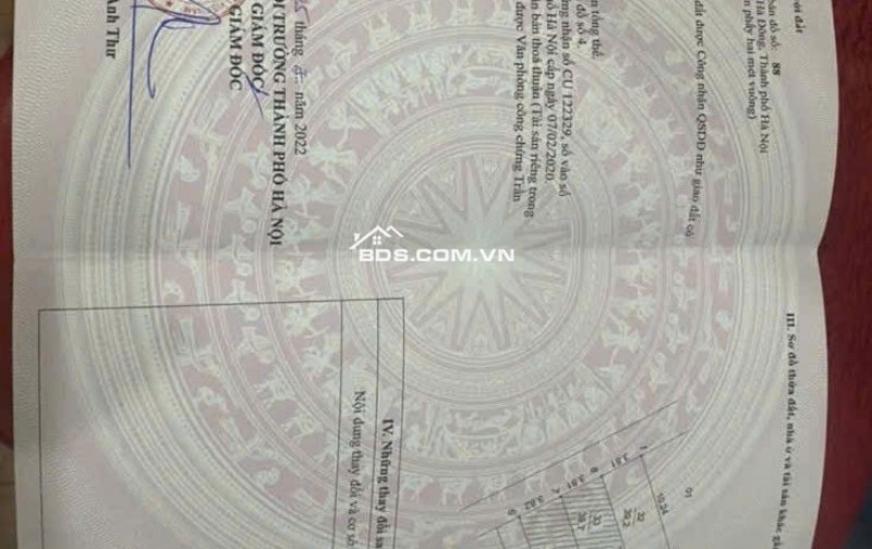 BÁN ĐẤT 40M2, MT 3.8m – 1 tỷ 870 triệu – YÊN HOÀ – YÊN NGHĨA- HÀ ĐÔNG