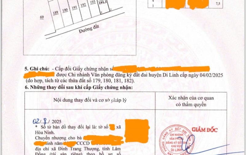 bán 4 lô đất chính chủ Di Linh-Lâm Đồng. TUYỆT PHẨM ĐẦU TƯ & NGHỈ DƯỠNG: 191M² THỔ CƯ, VỊ TRÍ LÕI DI LINH!