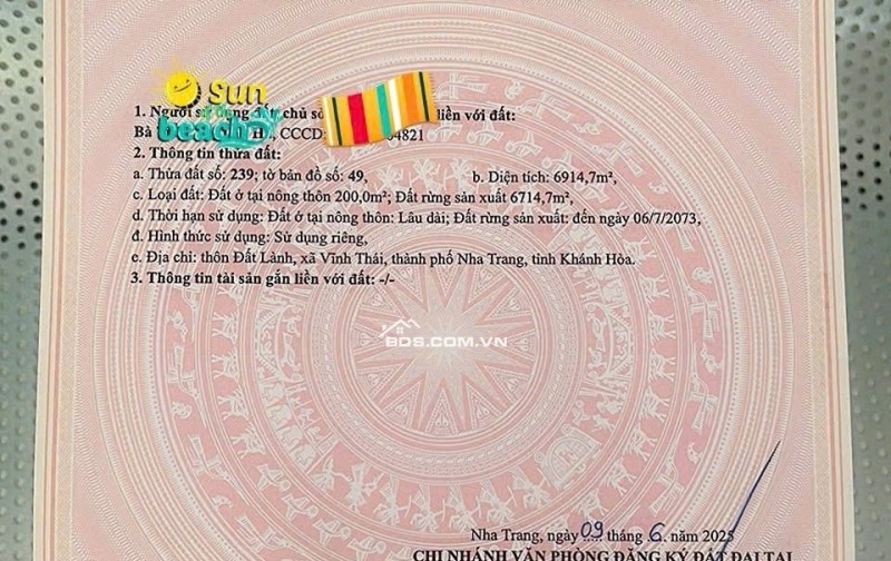 MUA BÁN ĐẤT Ở LÂU DÀI TẠI THÀNH PHỐ NHA TRANG - KHÁNH HÒA