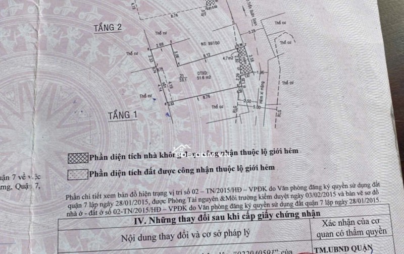 Chính Chủ Cần Bán Gấp Nhà 72m2 Tại 997/30 Trần Xuân Soạn, Phường Tân Hưng, Q.7, TP. HCM