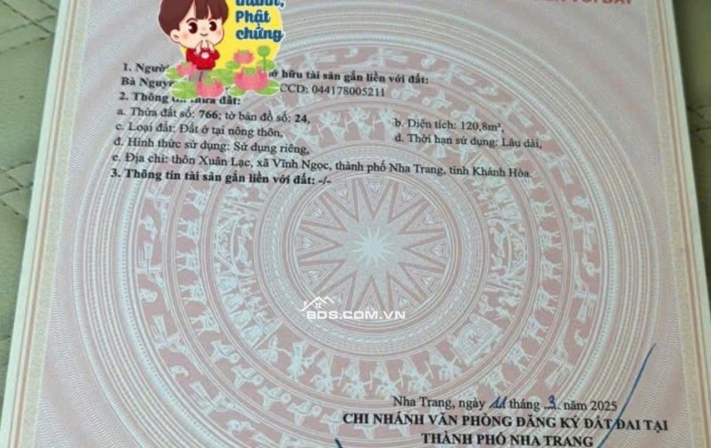 BÁN NHÀ ĐẸP “HIẾM CÓ” TẠI VĨNH NGỌC – NHA TRANG