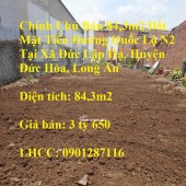 Chính Chủ Bán 84,3m2 Đất Mặt Tiền Đường Quốc Lộ N2 Tại Xã Đức Lập Hạ, Đức Hòa, Long An