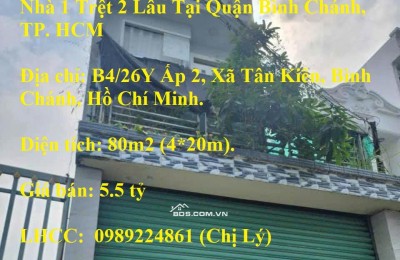 Cần Vốn Kinh Doanh Chính Chủ Bán Gấp Nhà 1 Trệt 2 Lầu Tại Quận Bình Chánh, TP. Hồ Chí Minh