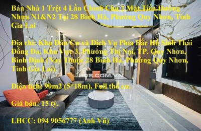 Bán Nhà 1 Trệt 4 Lầu Chính Chủ 2 Mặt Tiền Đường Nhựa N1&N2 Tại 28 Bình Hà, P. Quy Nhơn, Gia Lai