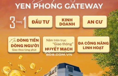 SHOPHOUSE YÊN PHONG GATEWAY – MẶT ĐƯỜNG QUỐC LỘ, XÂY SẴN 5–7 TẦNG    Vị trí vàng: Mặt đường Quốc lộ 18, ngay cửa ngõ KCN Yên Phong