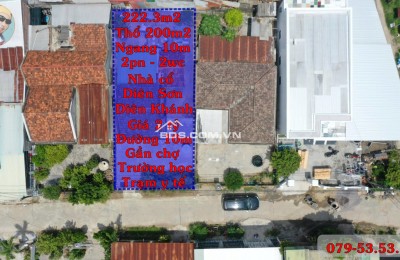 Bán nhà mặt phố Gò Đại, Diên Sơn, Diên Khánh, Khánh Hòa. DT 220m2, 2 tỷ, sổ đỏ, hướng Tây Nam. LH: 0795353530