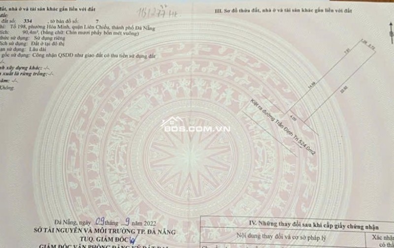 Cần bán đất kiệt trước nhà 5m đường Trần Đình Tri - Gần biển