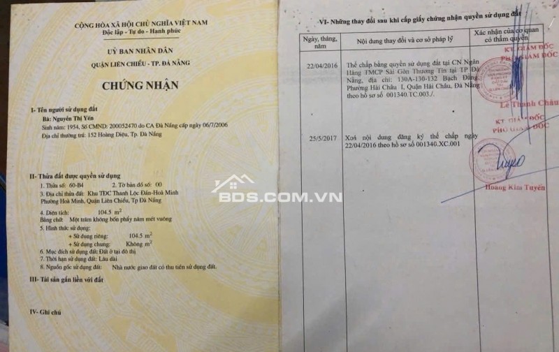 Bán cặp Đất MT Kinh Dương Vương Vị trí Kinh Doanh- Gần Cạnh Trường Cấp 3 Thanh Khê