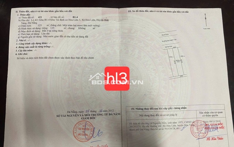 Bán đất đường 7,5m TĐC Hòa Liên 3 - trục đường Kinh doanh