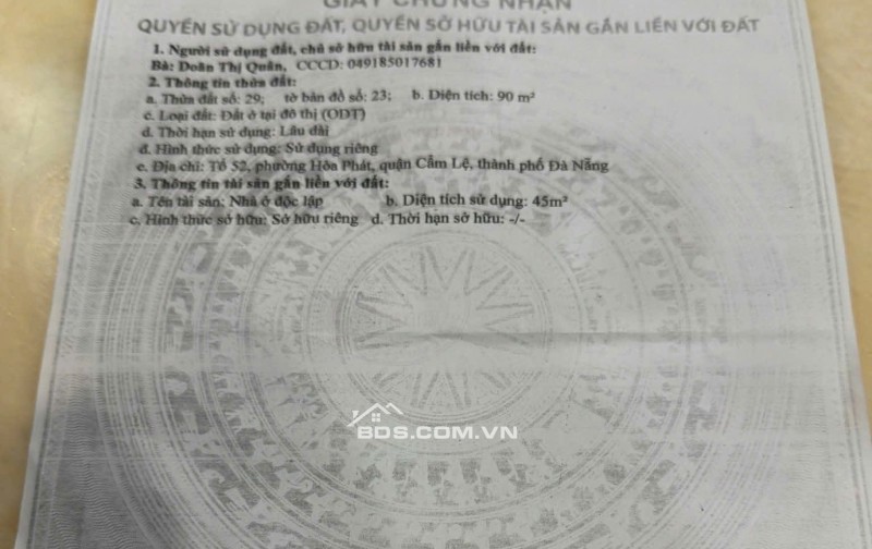 CHỈ CÒN 1 CĂN DUY NHẤT KIỆT Ô TÔ DIỆN TÍCH 90m2