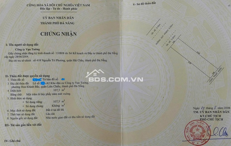 Bán đất đường Bàu Mạc 4 - Gần biển thoáng mát