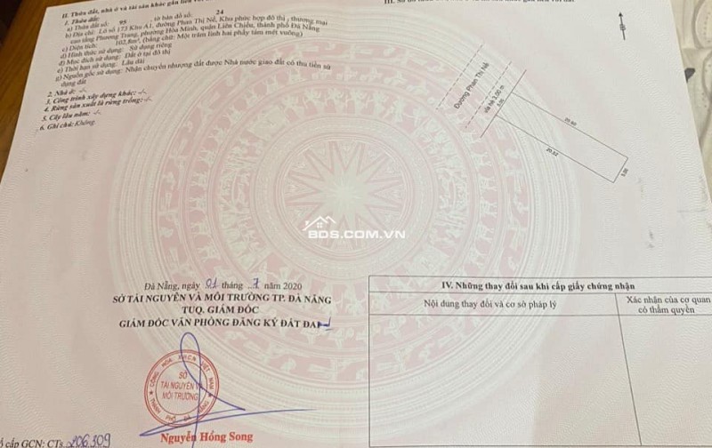 Bán đất đường Phan Thị Nể - Trục thông biển - DT 103m2