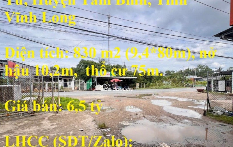 Chính Chủ Cần Bán Nền Đẹp Mặt Tiền Quốc Lộ 54 - Xã Ngãi Tứ, Huyện Tam Bình, Tỉnh Vĩnh Long