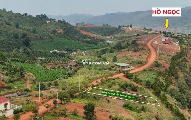  LÔ ĐẤT 540M² (200M² THỔ CƯ) – MẶT TIỀN HỒ NGỌC