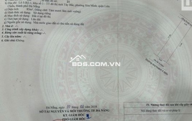 Bán lô đất Trần Quý Khoách - trục thông Hồ Tùng Mậu