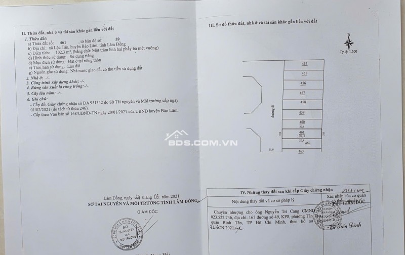  LÔ ĐẤT 102M² FULL THỔ CƯ – KHU TRUNG TÂM BẢO LỘC