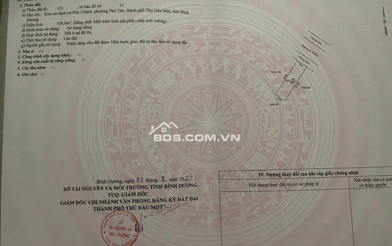 Chính chủ - Do Nhu Cầu Công Việc Bán Nhà Phố Mặt Tiền Đường 75, khu TDC Phú Chánh, Thủ Dầu Một