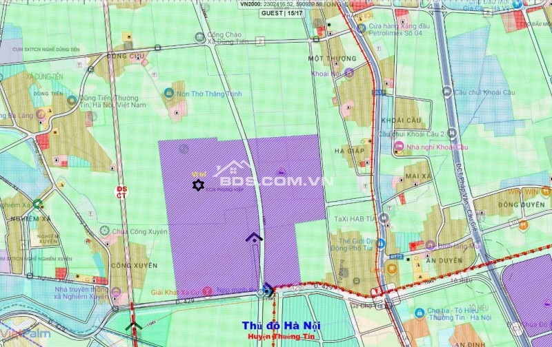 Gia đình bán gần 3 sào đất nông nghiệp (965,5 m2) tại Dũng Tiến, Thường Tín, Hà Nội