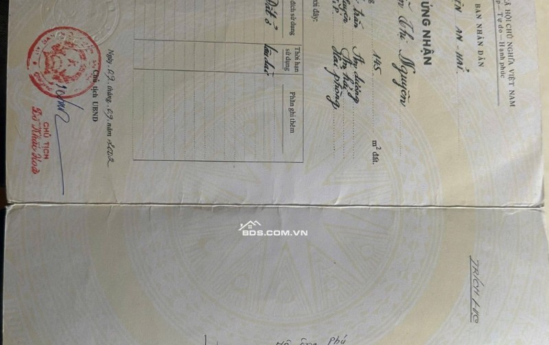 Bán lô góc phân được 3 lô tổ 3 thị trấn An Dương