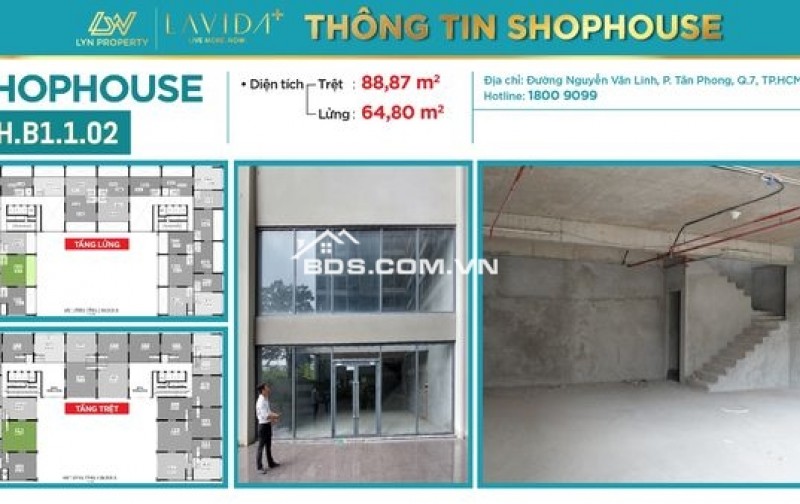 CHO THUÊ SHOPHOUSE LAVIDA PLUS – QUẬN 7