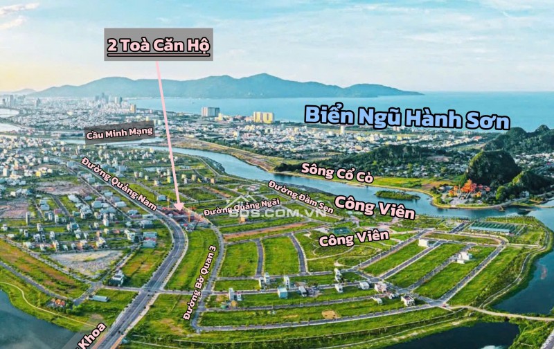 Đất nền Đà Nẵng cạnh sông cạnh biển y hệ ốc đảo tại Quận Ngũ Hành Sơn
