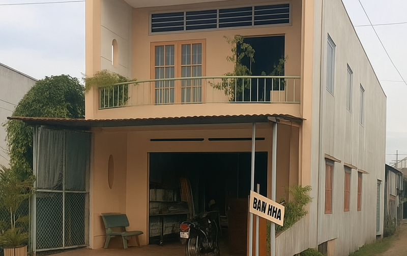 Bán nhà mặt phố.Nha 1 trệt 1 lâu.Gan chợ.Gan bên phà.Duong lớn thuận lợi kinh doanh