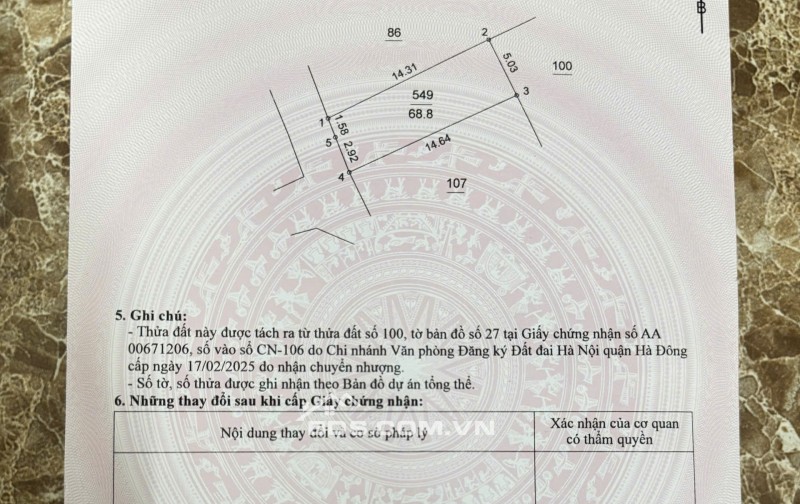 Bán đất nở hậu Làng Lụa Vạn Phúc  Ô tô 7 chỗ vào tận đất ,rất hiếm