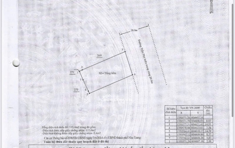BÁN KHÁCH SẠN MẶT TIỀN TRẦN PHÚ - NHA TRANG KHÁNH HÒA