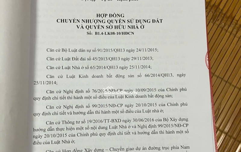 BÁN ĐẤT DỰ ÁN THANH HÀ, HÀ NỘI.