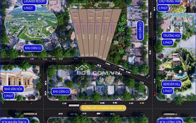  MỞ BÁN KHU ĐẤT 6 LÔ VỊ TRÍ ĐẮC ĐỊA - GIÁ RẺ NHẤT THỊ TRƯỜNG - SÁT KCN NHUẬN TRẠCH