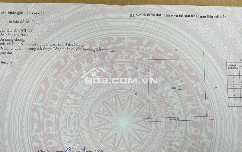 BÁN 1600M2 ĐẤT TẠI XÃ BÌNH NINH, ĐỒNG THÁP, CHỈ 1.8 TỶ. LH:0989008689.