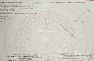 Cần bán đất kiệt trước nhà 5m đường Trần Đình Tri - Gần biển