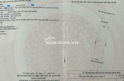 Bán lô NGUYỄN QUÝ ANH (Đường 7m5) - Ngũ Hành Sơn -Đối diện FPT PLAZA