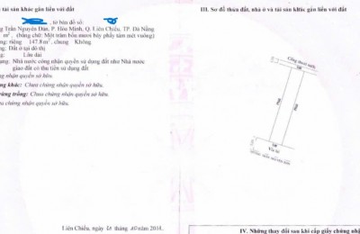 Bán Biệt thự 2 tầng đường Trần Nguyên Đán - DT 296m2