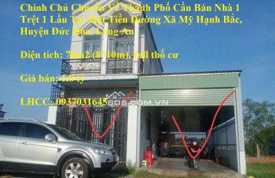 Chính Chủ Chuyển Về Thành Phố Cần Bán Nhà 1 Trệt 1 Lầu Mặt Tiền Đường Mỹ Hạnh Bắc, Đức Hòa, Long An