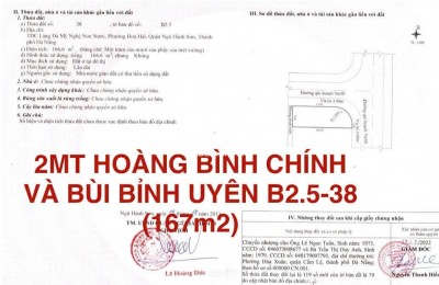 Bán đất GÓC 2 MT đường Hoàng Bình Chính & Bùi Bỉnh Uyên