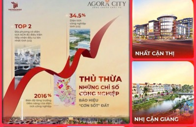 Giữ chỗ Shophouse - Nhà Phố Agora City 6x18, ngay TT Hành Chính 5 Hecta hiện hữu. Khanh 0397908861