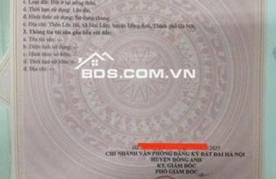 Tôi cần bán gấp lô đất 48,9m2 tại Lộc Hà, Mai Lâm thông ô tô giá đầu tư siêu sáng