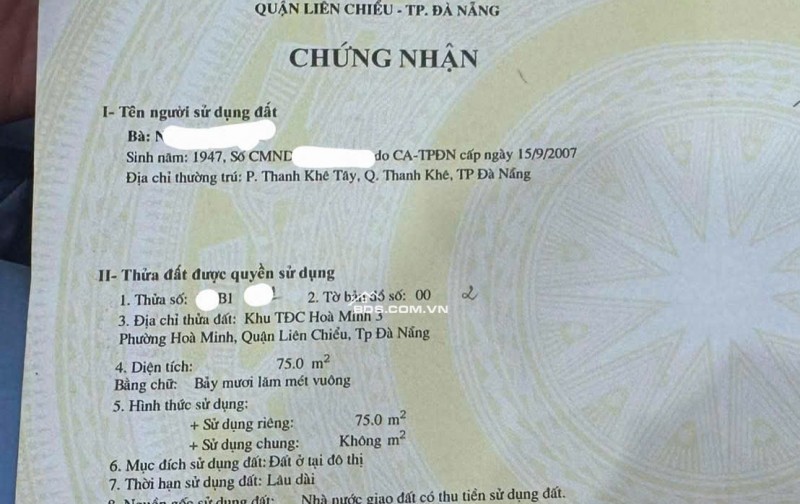 Bán đất 2 mặt tiền đường Phùng Chí Kiên - gần biển - xây nhà rất thoáng