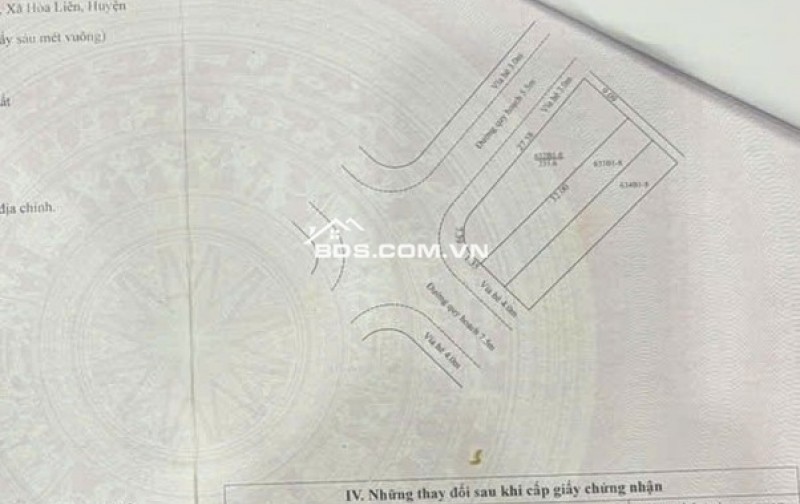 Bán đất LÔ GÓC 2MT ngã 4 trục chính Hòa Liên 4 thông Nguyễn Tất Thành