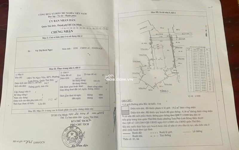 Cần bán gấp nhà đất số 199/1 Tô Ngọc Vân, TP Thủ Đức, DT 341.6m2