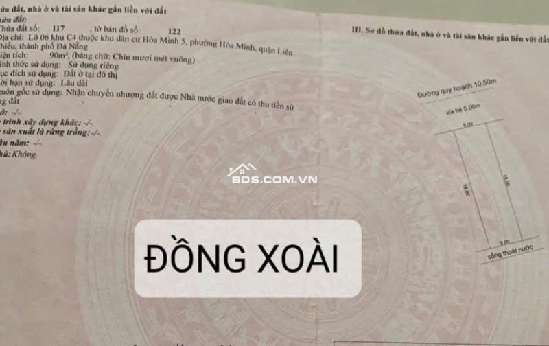 Bán đất đường Đồng Xoài - Đường 10,5m thông thoáng