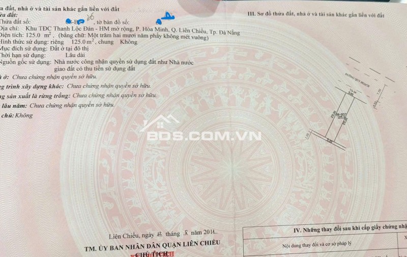 Bán đất đường 7,5m Nguyễn Xí - Sáp Lý Thái Tông