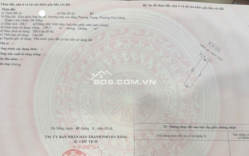 Bán 1 cặp đất đường Hòa Minh 25 - Trục thông Nguyễn Sinh Sắc