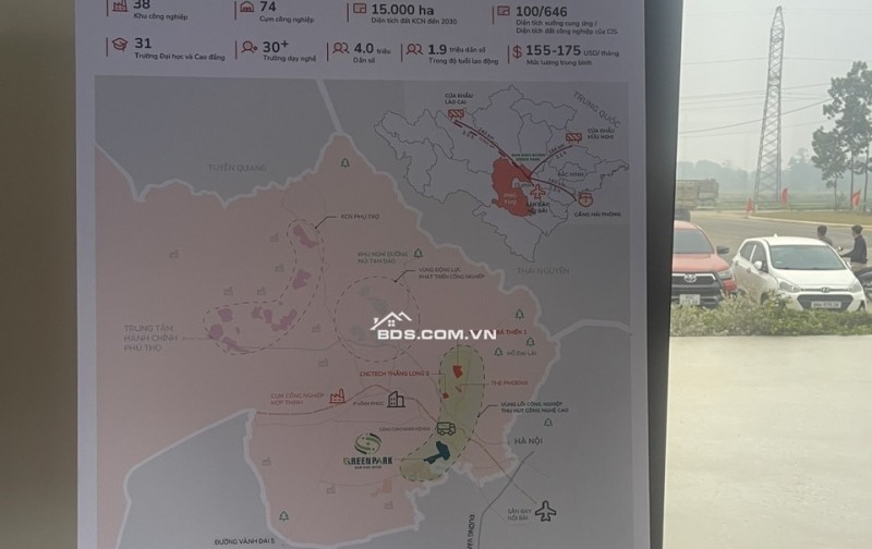 Bán và Cho thuê 108ha đất Công Nghiệp tại KCN nam Bình Xuyên,xã Bình Nguyên,Phú Thọ, giá siêu hời