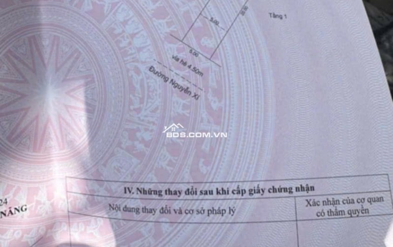 BÁN NHÀ 2 TẦNG – MẶT TIỀN NGUYỄN XÍ – TRỤC KINH DOANH SẦM UẤT