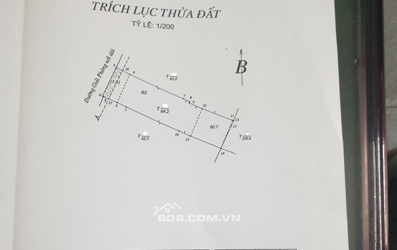 BÁN NHÀ MẶT ĐƯỜNG GIẢI PHÓNG KÉO DÀI GẦN VÒNG XUYẾN ĐÔNG A  9.6 TỶ
