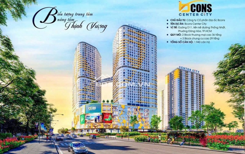 Bcons Center City –  2pn chỉ 2tỷ8