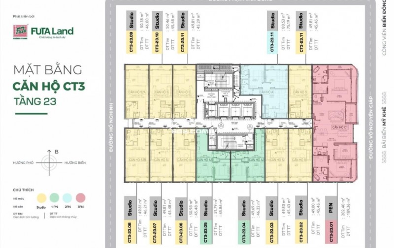độc quyền căn 04 trực diện biển Mỹ Khê căn hộ Time Square,giá gốc từ CDT siêu lợi nhuận