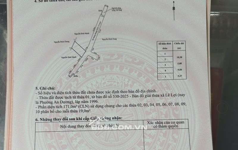 Bán đất 50m2 TDP Tràng Duệ An Dương Hải Phòng